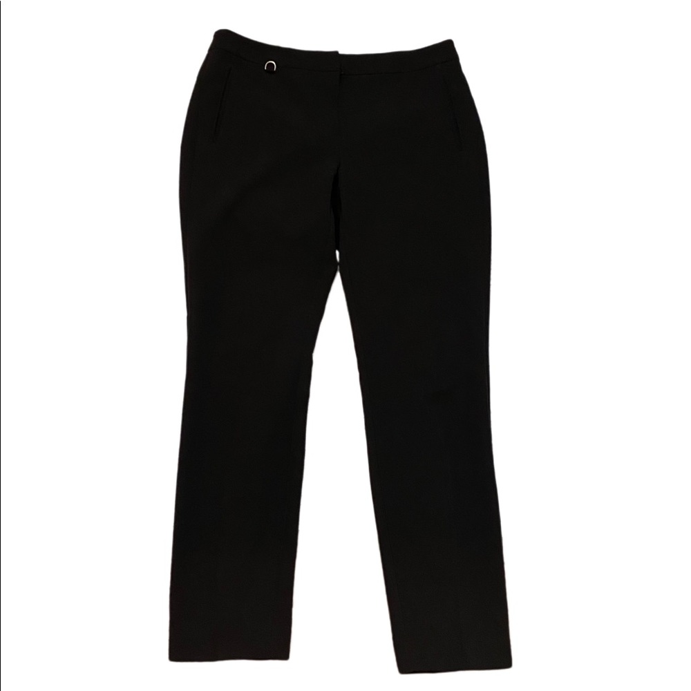 Adrianna Papell Black Preppy Business Casual Retro Y2K Work Dress Pants